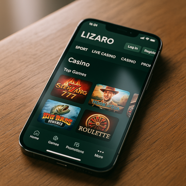 Lizaro Casino - Mobile Responsive Design - Smartphone Gaming